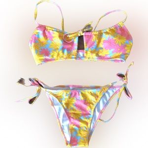 Romwe | daisy floral bikini